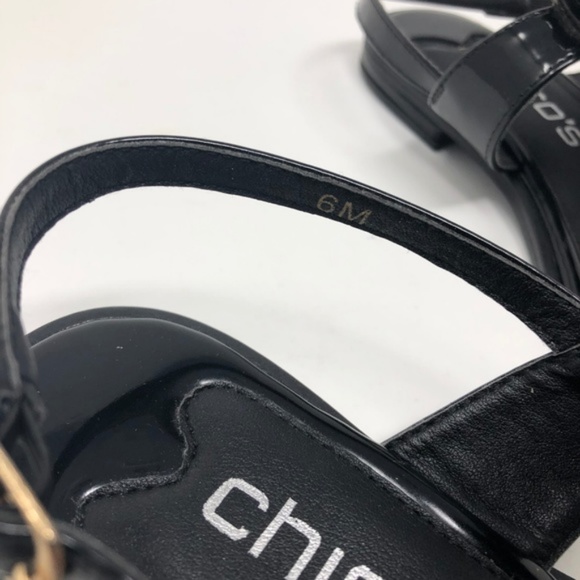 NEW Chico's Black T-Strap Embellished Sandals 6M - Picture 5 of 7